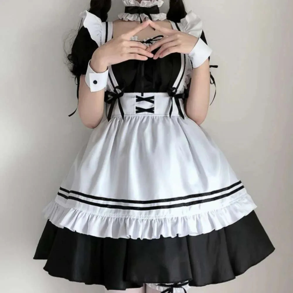  Lovely Lolita Maid Cosplay Costume