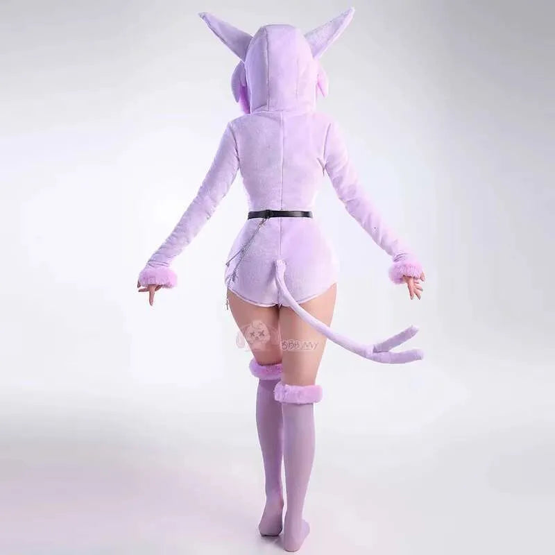Espeon-Inspired Cosplay Bodysuit – Magical & Adorably Bold!