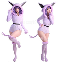 Espeon-Inspired Cosplay Bodysuit – Magical & Adorably Bold!