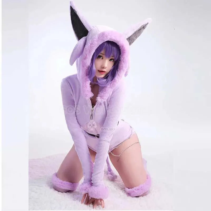Espeon-Inspired Cosplay Bodysuit – Magical & Adorably Bold!
