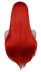 Light Pink Silk Straight Wig – High-Temp Bangs for Chic Cross-Border Fashion