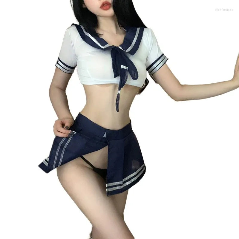 Crotchless JK Uniform Cosplay for Curvy Queens