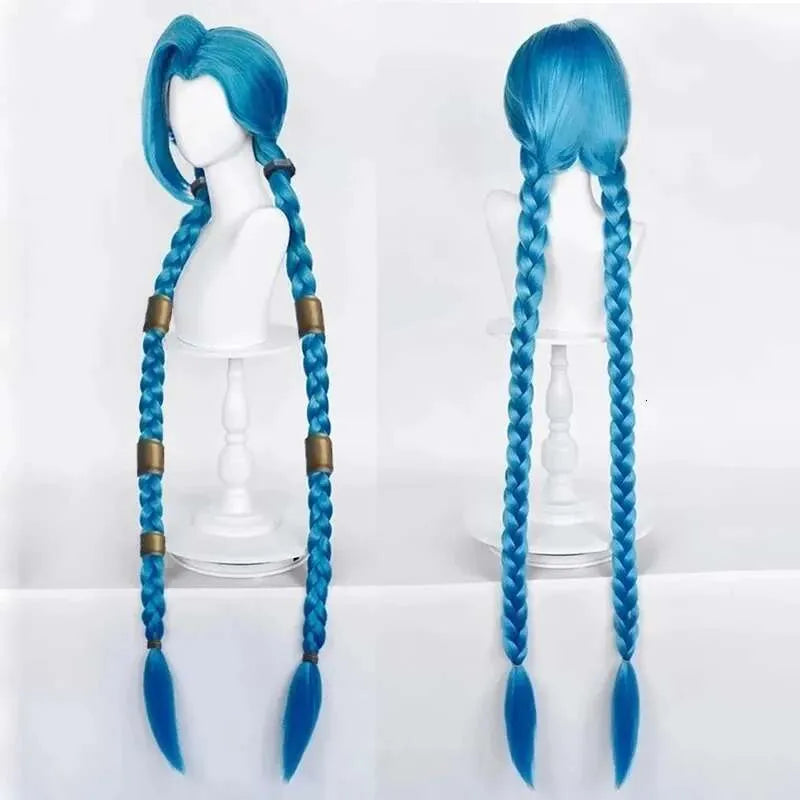 League of Legends Jinx Braided Wig – Iconic Blue “Loose Cannon” Style