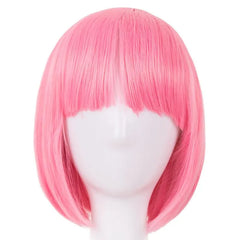 Fei-Show Pink Bob Wig – Heat-Resistant Short Wavy Cosplay Hairpiece