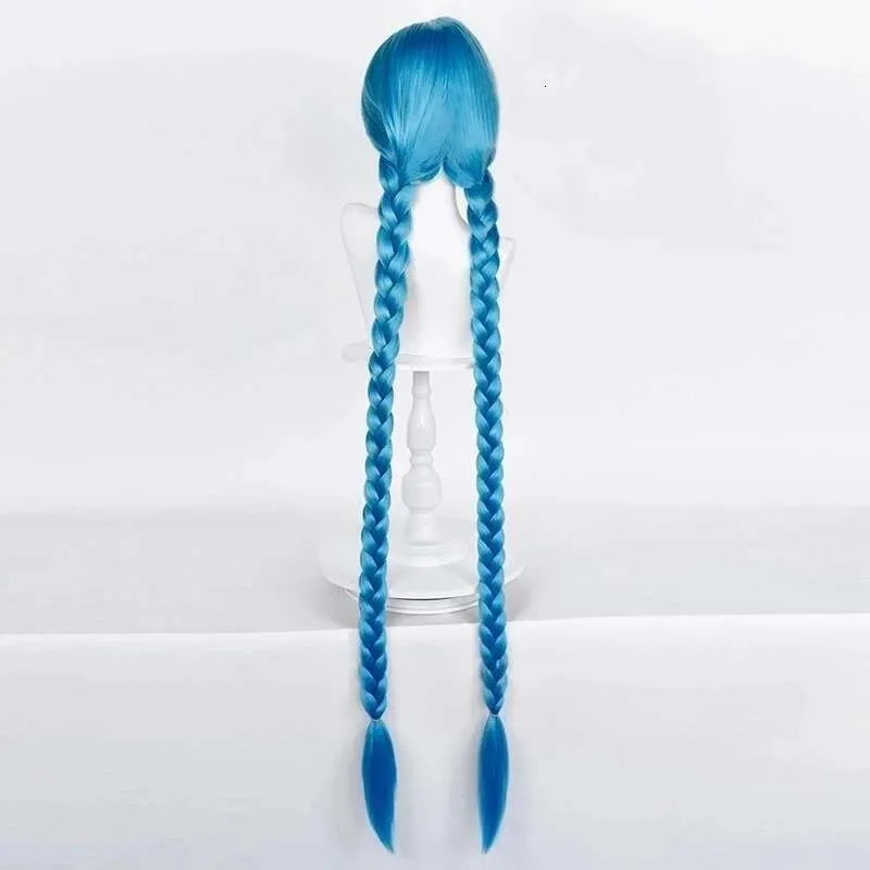 League of Legends Jinx Braided Wig – Iconic Blue “Loose Cannon” Style
