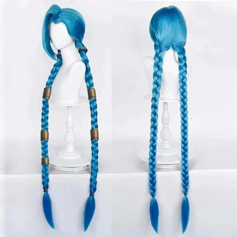League of Legends Jinx Braided Wig – Iconic Blue “Loose Cannon” Style