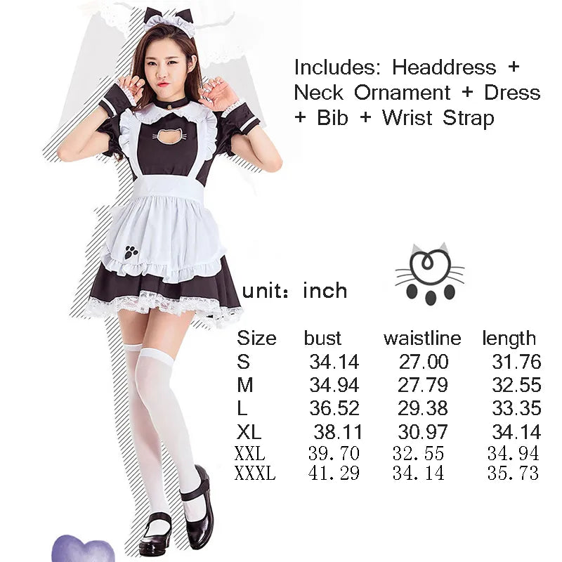 Theme Costume — Anime Cute Lolita French Cat Maid Outfit
