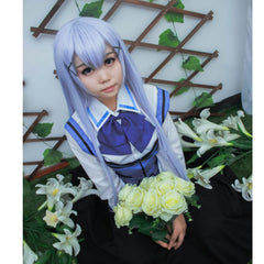 Kaze Chino Wind Whisper Cosplay Wig – Soft Silver-Blue Anime Hairpiece