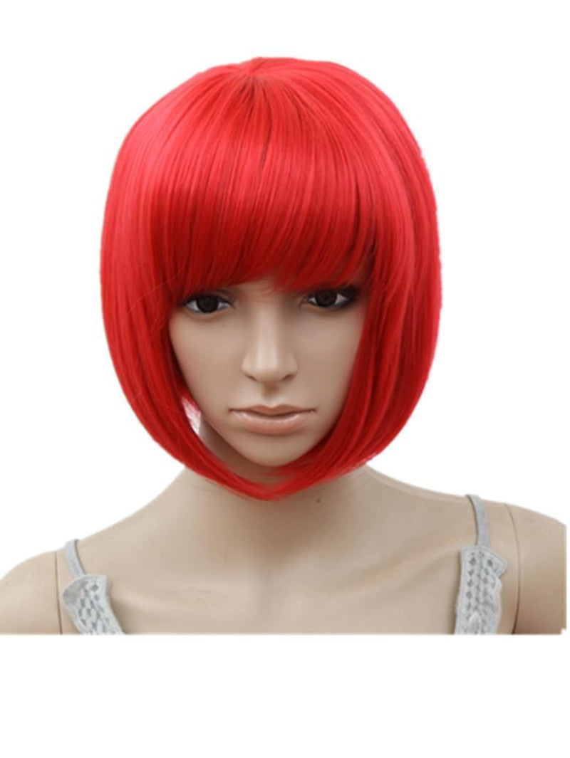 Fei-Show Pink Bob Wig – Heat-Resistant Short Wavy Cosplay Hairpiece