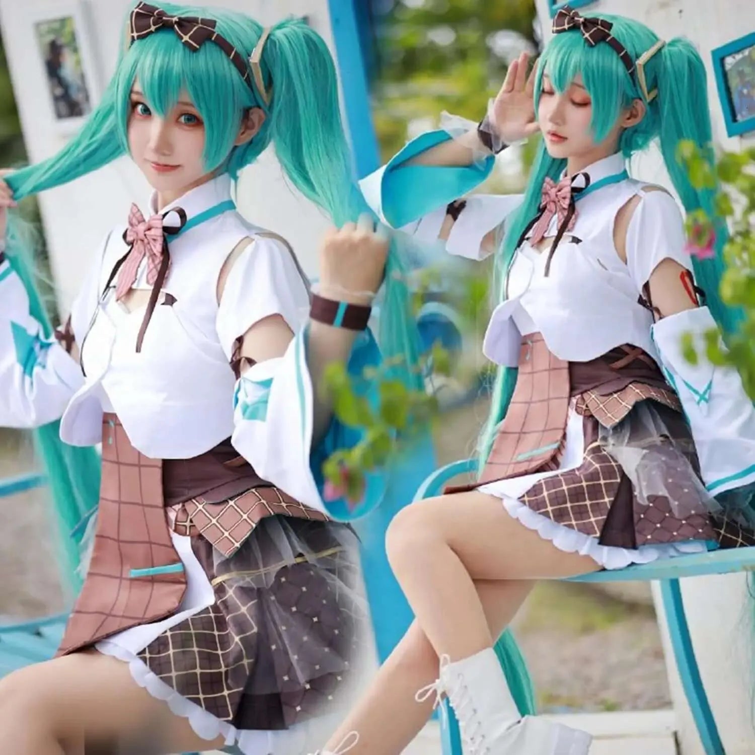42″ Emerald Dream Lolita Wig – Ultra-Long Green Synthetic Hair for Anime & Halloween
