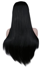 Light Pink Silk Straight Wig – High-Temp Bangs for Chic Cross-Border Fashion