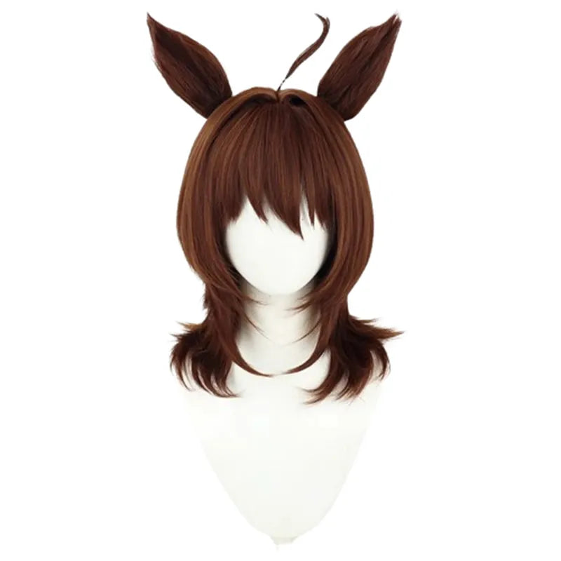 Agnes Tachyon “Pretty Derby” Cosplay Wig – Sleek Pink & White Racing Style